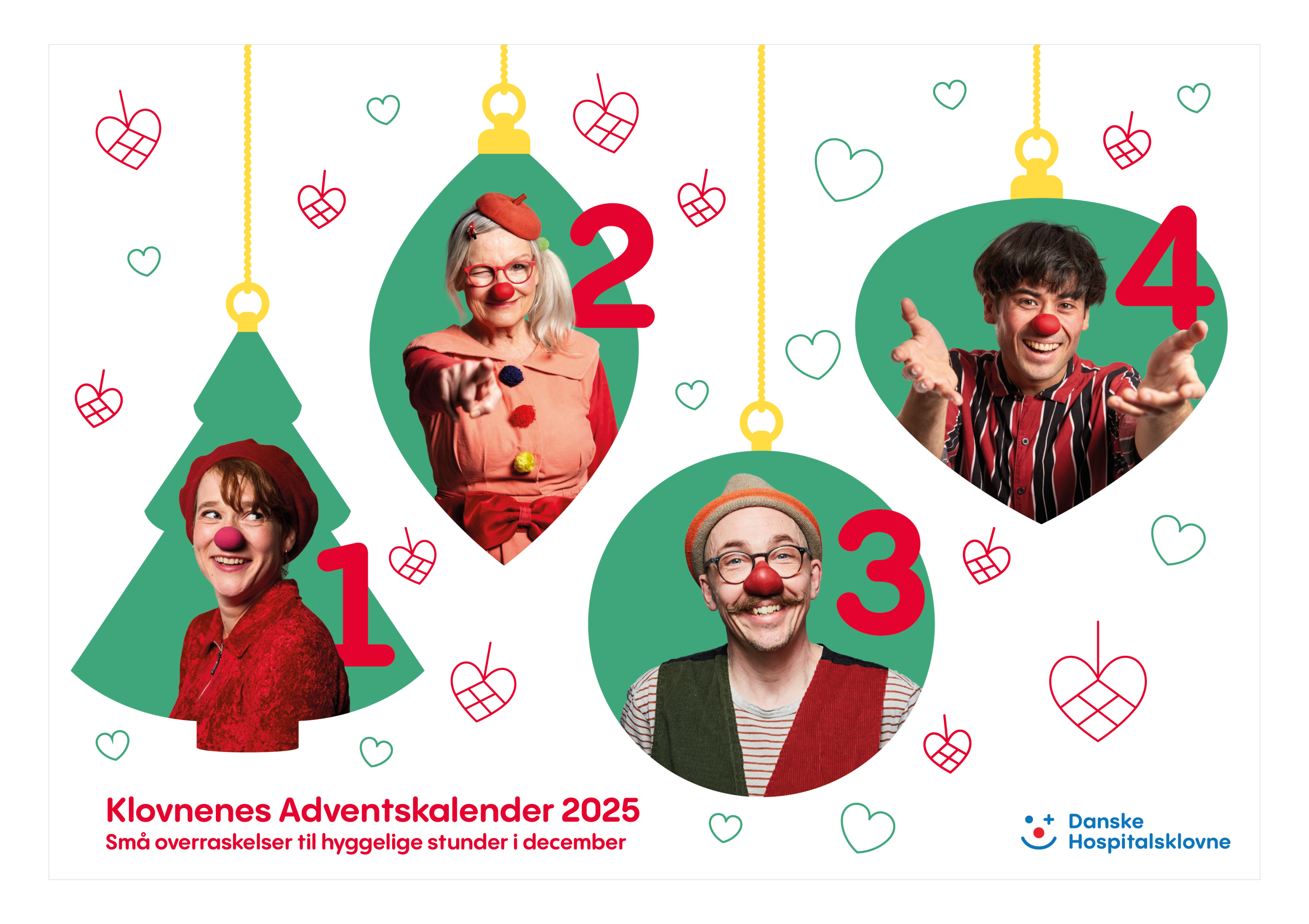 Billede af adventskalenderen fra Klovnenes Julelotteri 2025