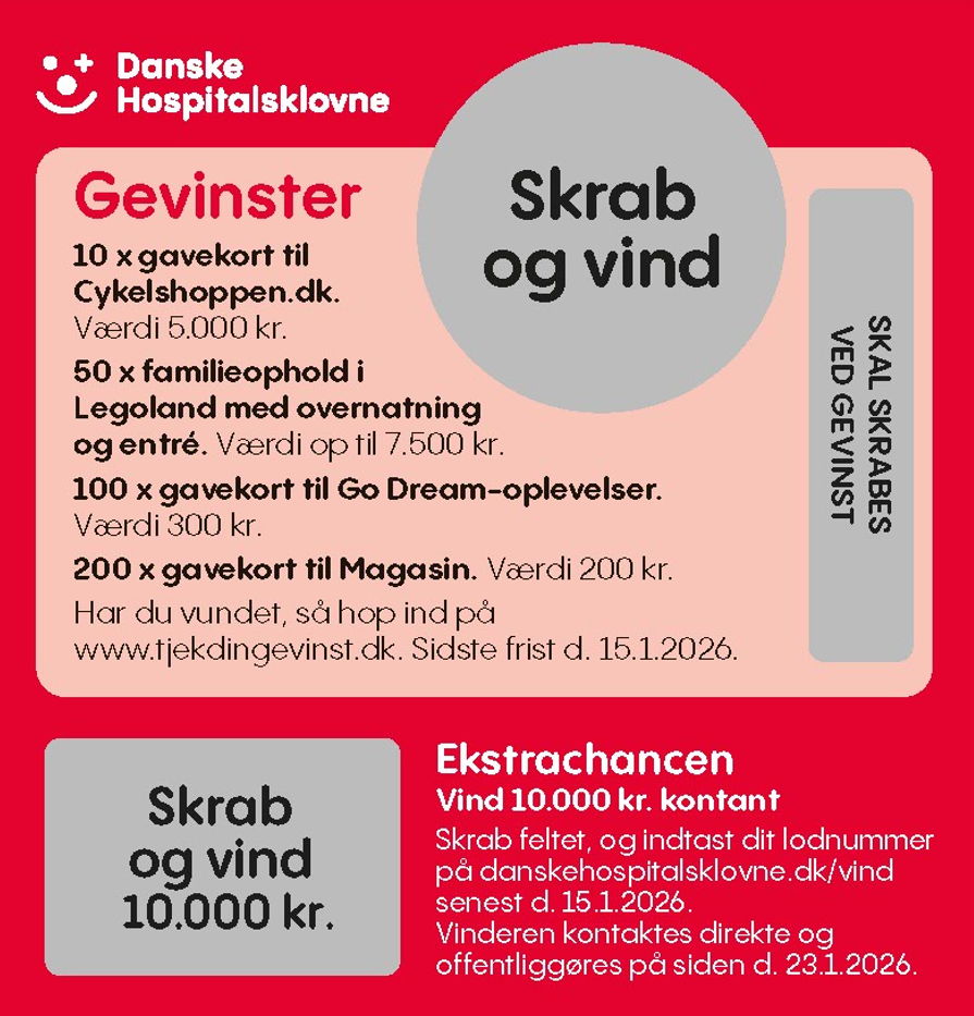 Oversigt over gevinster i julelotteriet