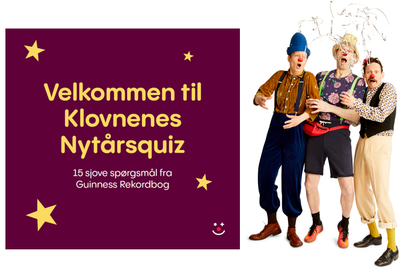 Billede af tre hospitalsklovne, der fejrer nytår med konfetti.